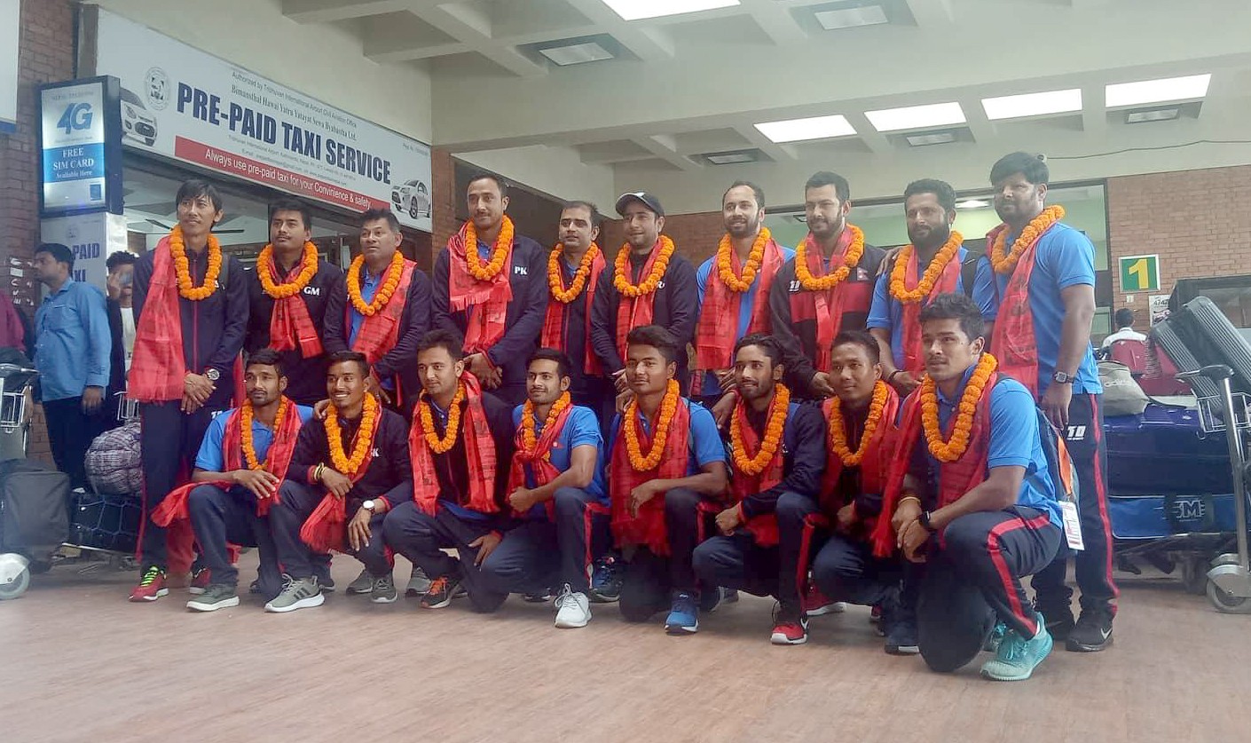 नेपाली क्रिकेट टाेलीलार्इ भव्य स्वागत